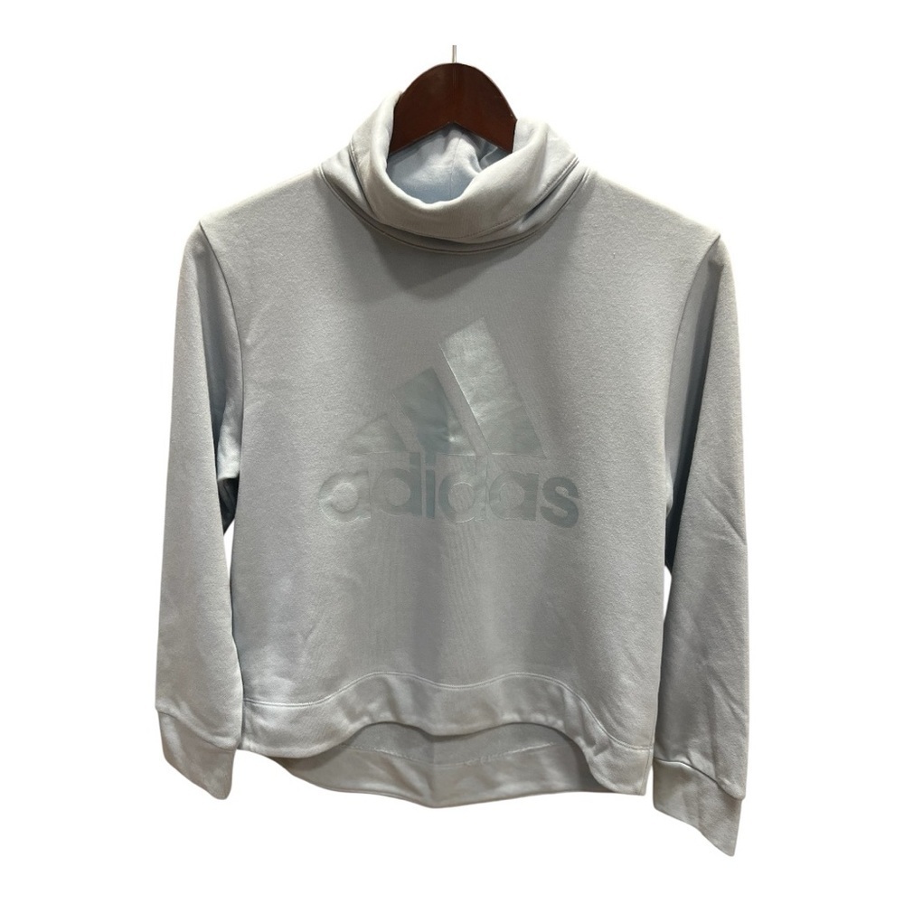 Adidas Baby Blue Loose Fit Mock Sweatshirt Size L ( Never Worn) Women